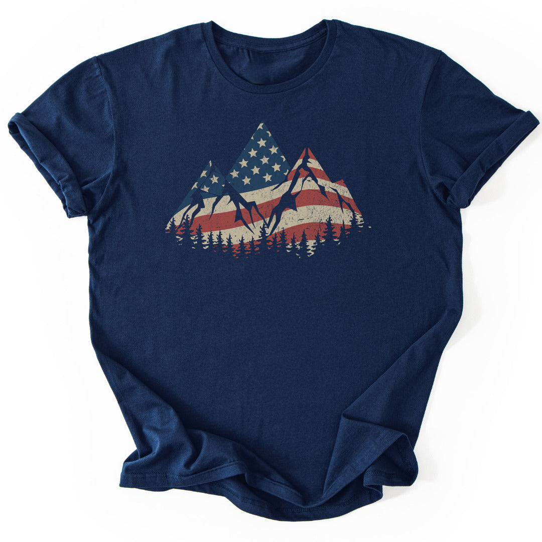 T-Shirt Navy / S American Mountains T-Shirt