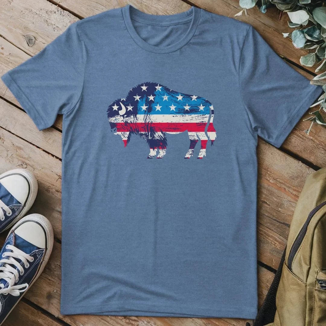 T-Shirt Heather Indigo / S Roam Free, America T-Shirt