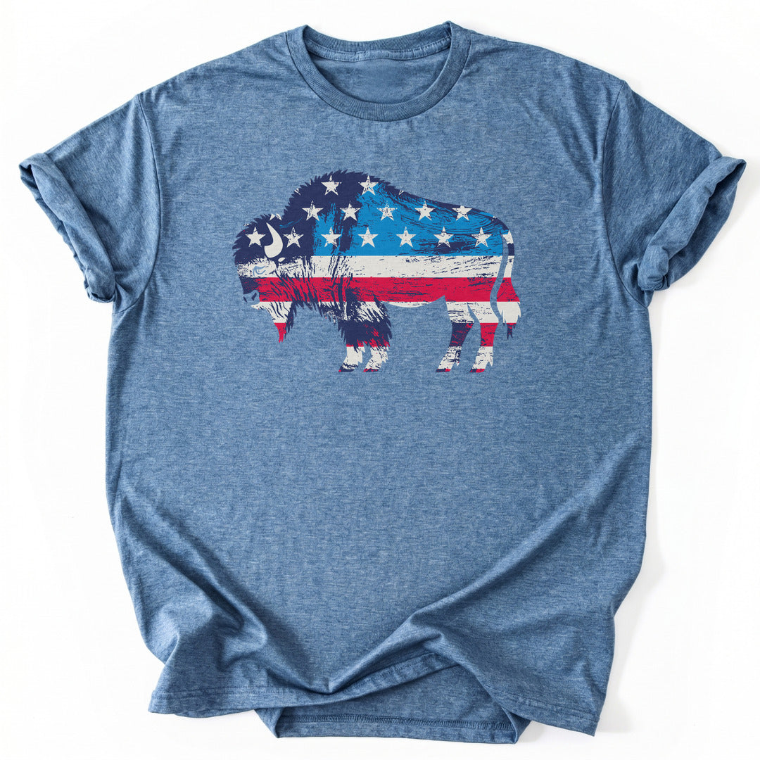 T-Shirt Heather Indigo / S Roam Free, America T-Shirt