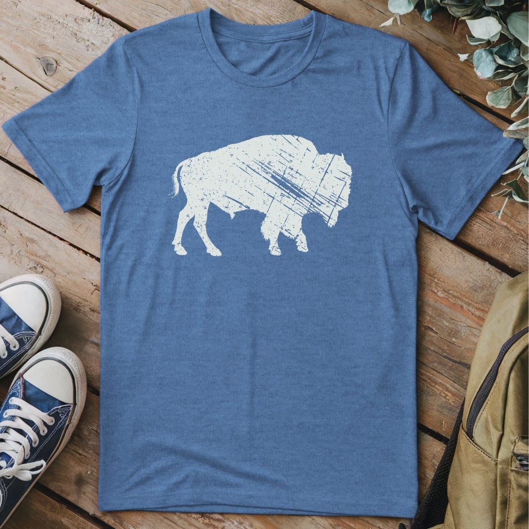 T-Shirt Heather Indigo / S Heritage Bison T-Shirt