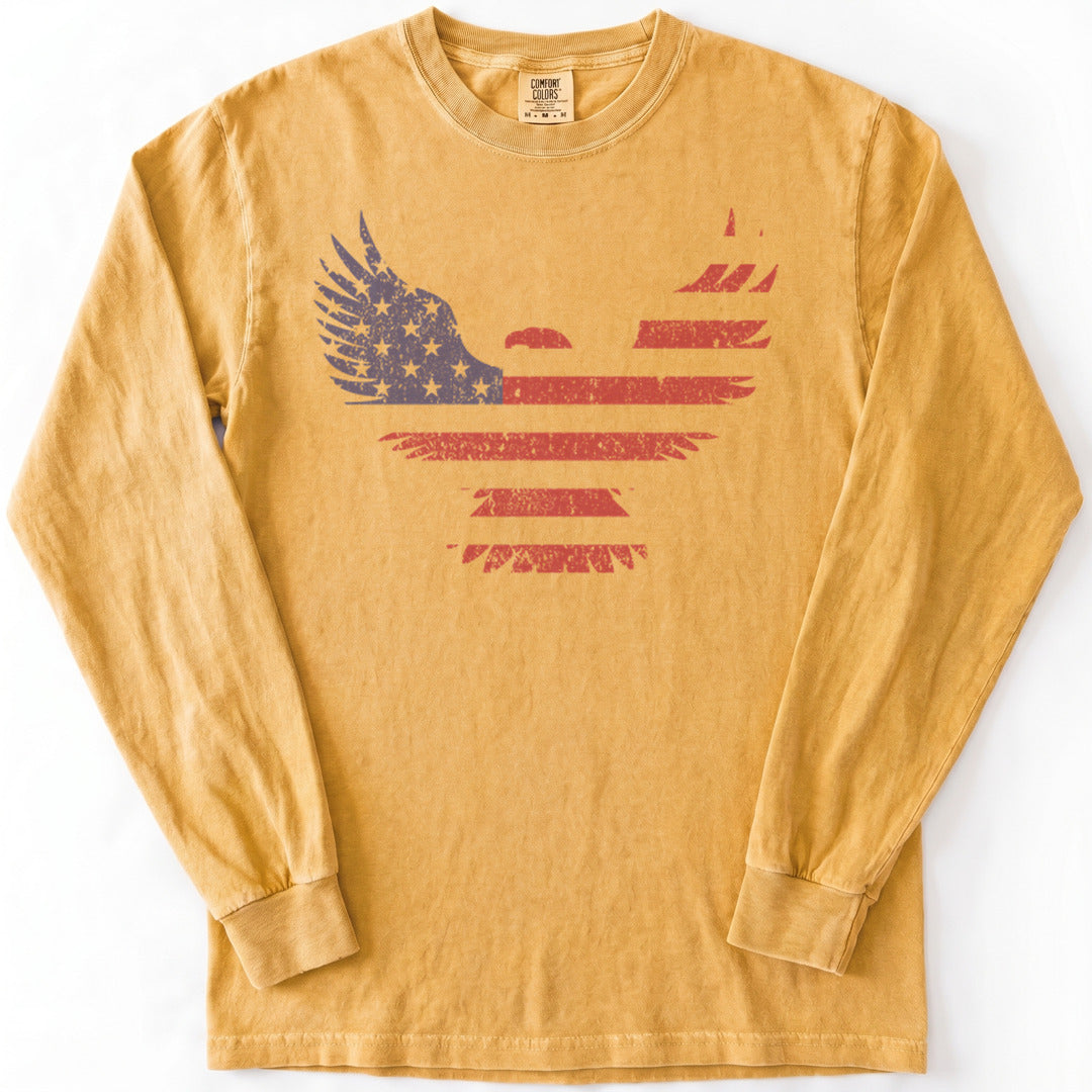 American Eagle Premium LS - Comfort Colors garment-dyed long sleeve in Mustard from Summit Soul