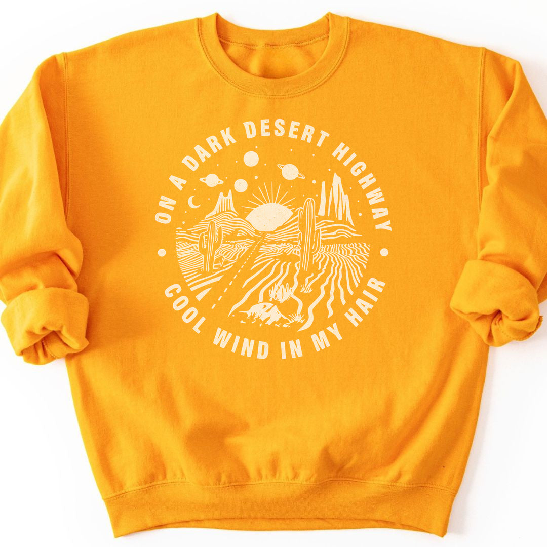Dark Desert Highway Sweatshirt - Gold