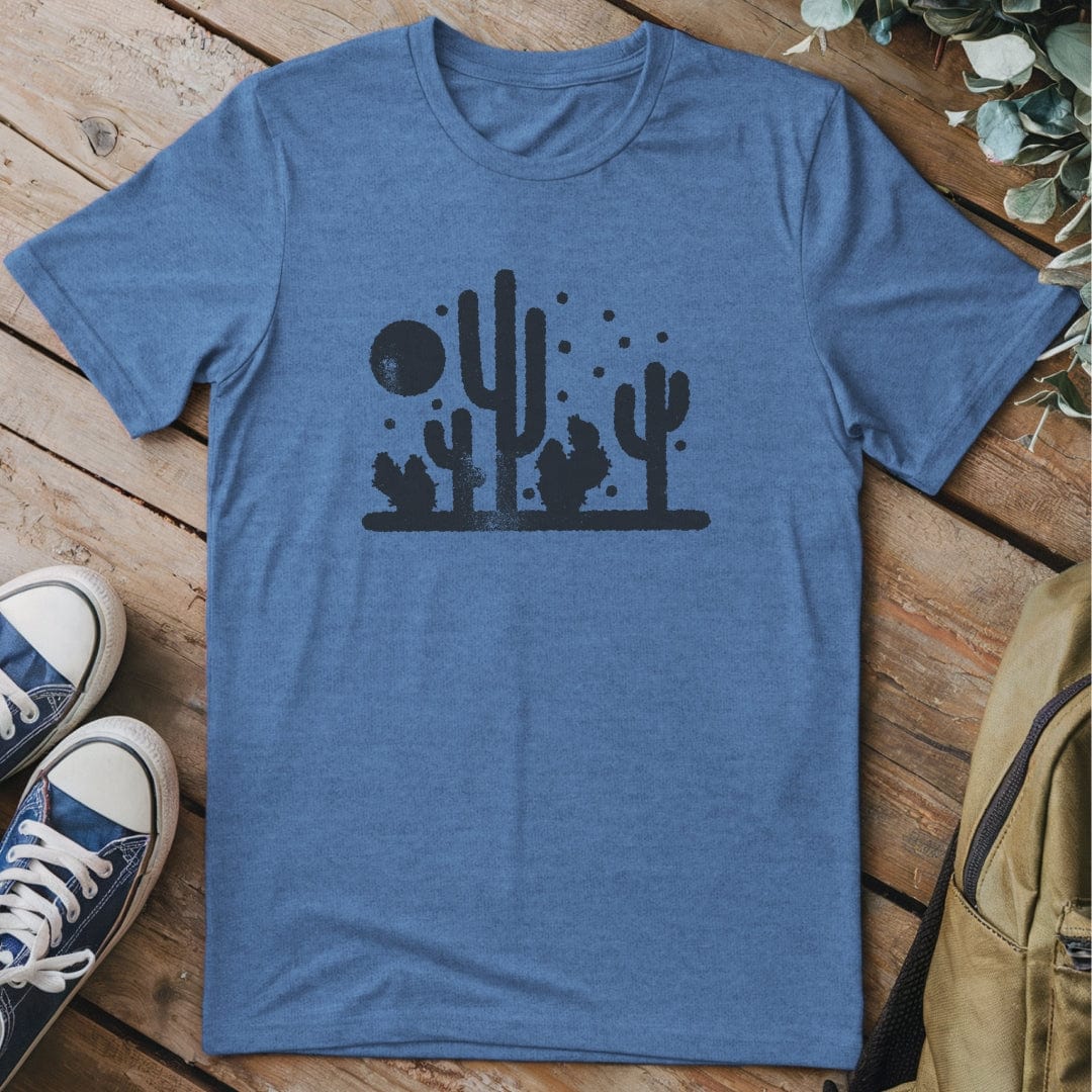 T-Shirt Heather Indigo / S Cactus Moon T-Shirt
