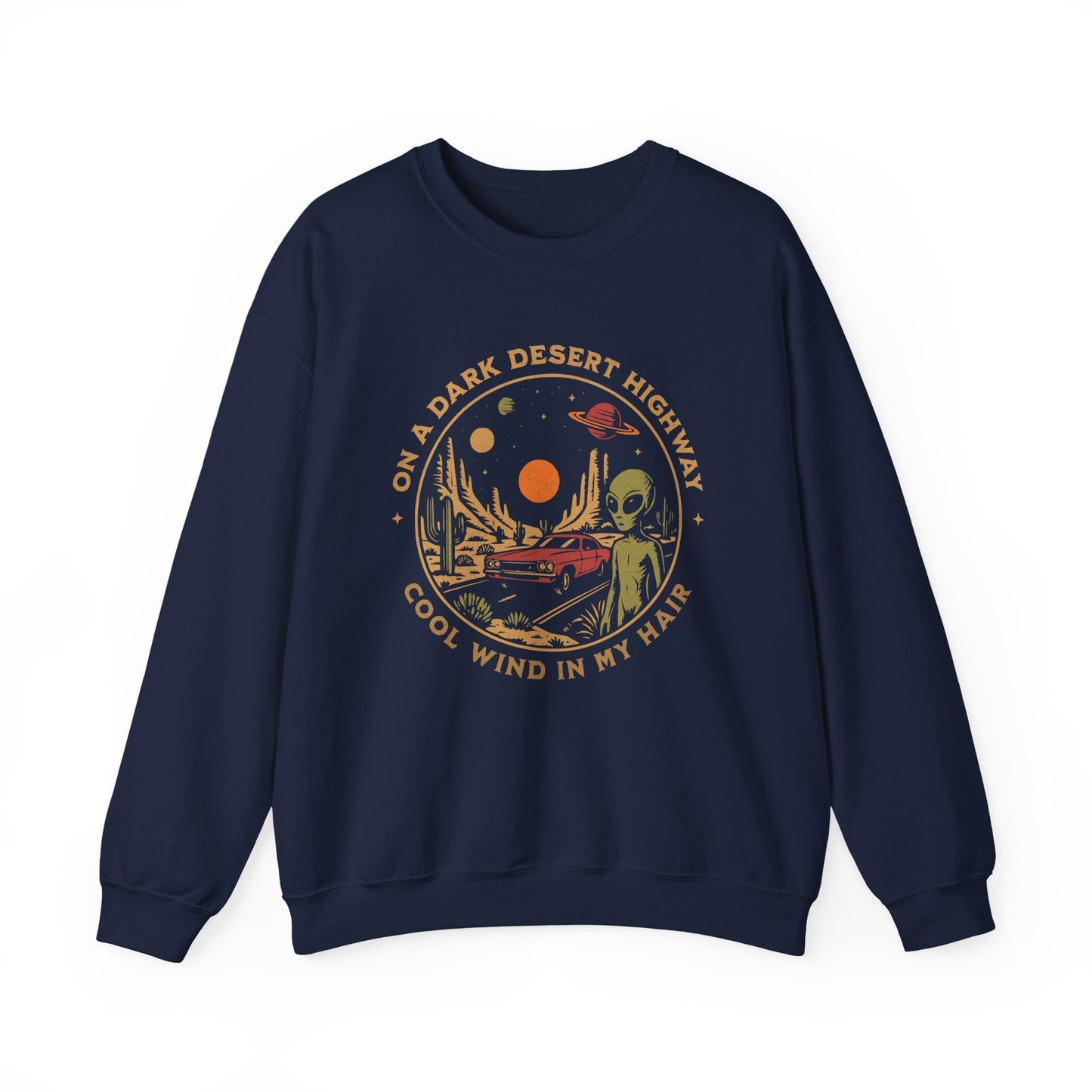 Sweatshirt Navy / S Alien Desert Highway Sweatshirt