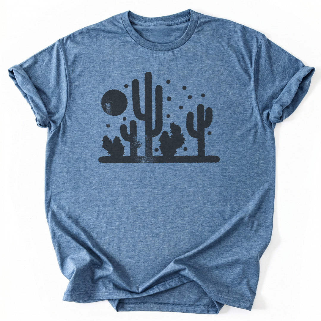 T-Shirt Heather Indigo / S Cactus Moon T-Shirt