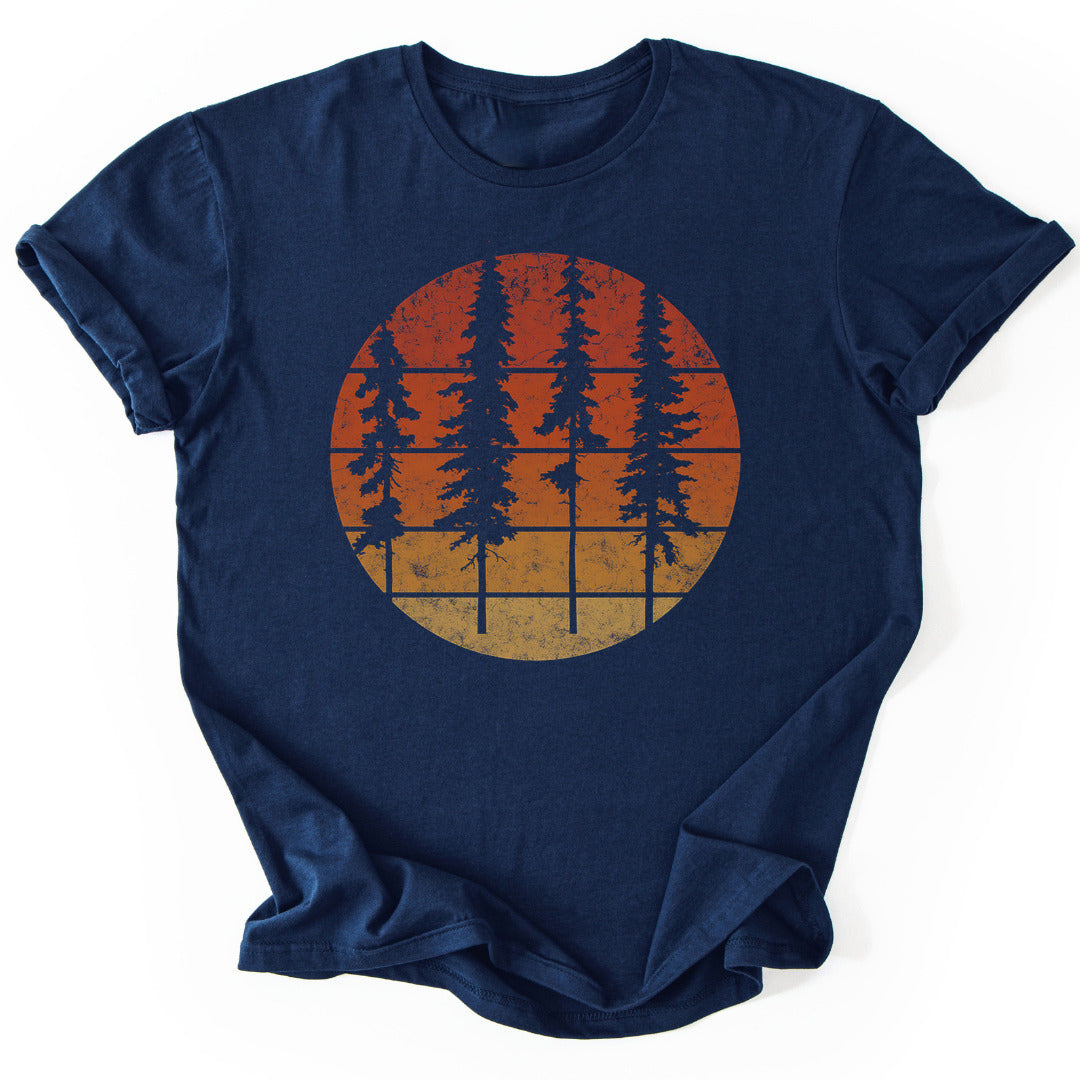 T-Shirt Navy / S Sunset Pines T-Shirt