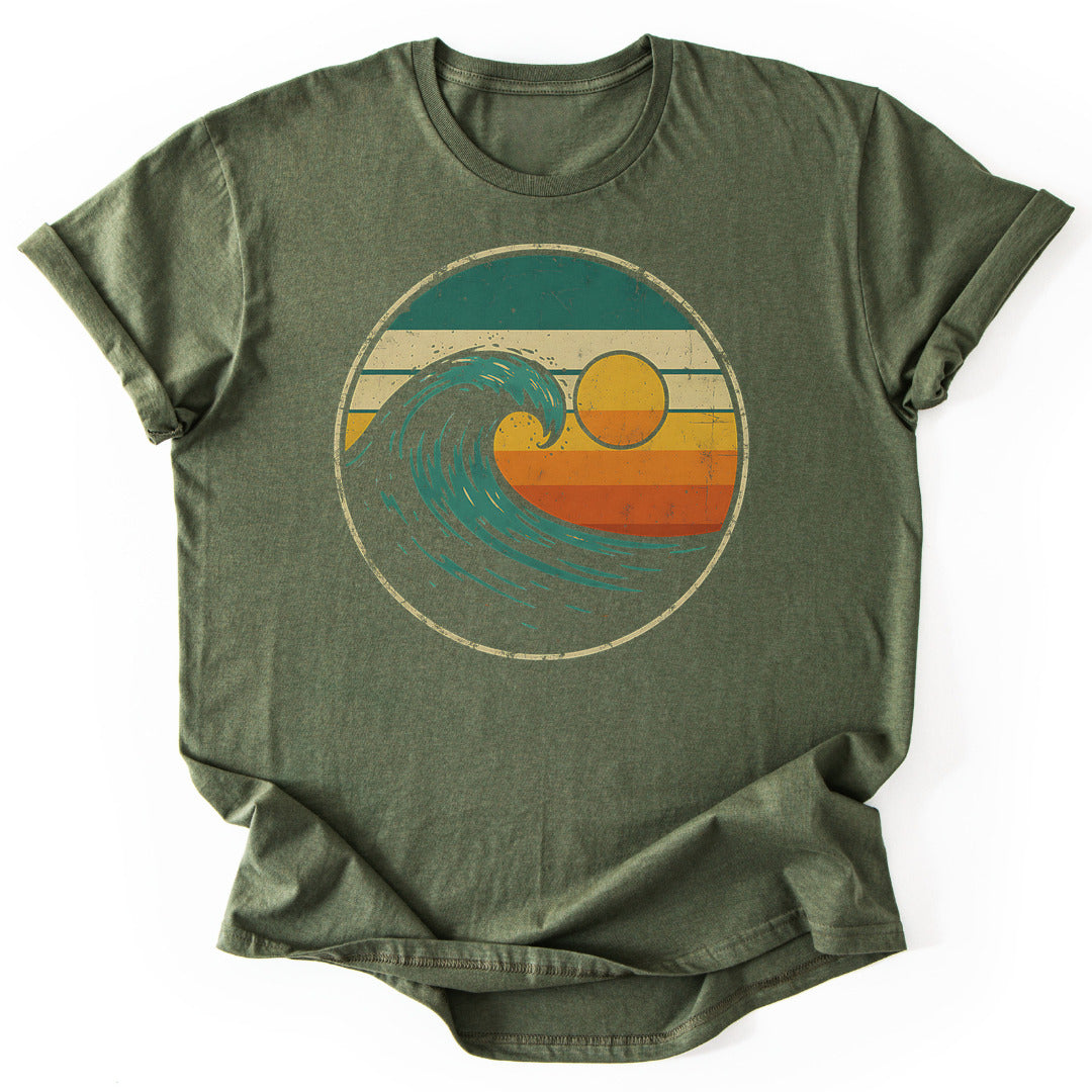 T-Shirt Military Green / S Ride the Retro Tide T-Shirt