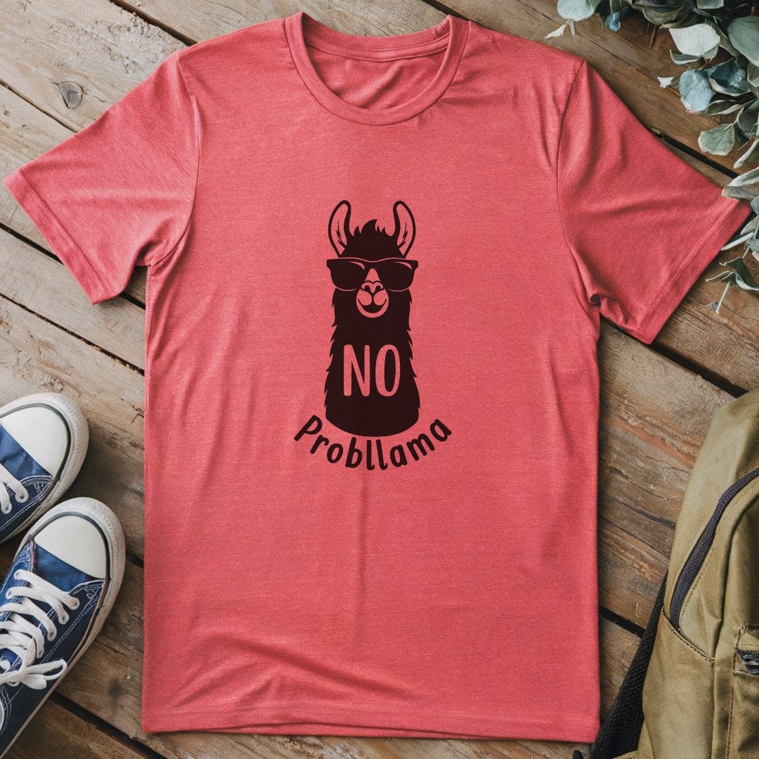 T-Shirt Heather Red / S No Probllama T-Shirt