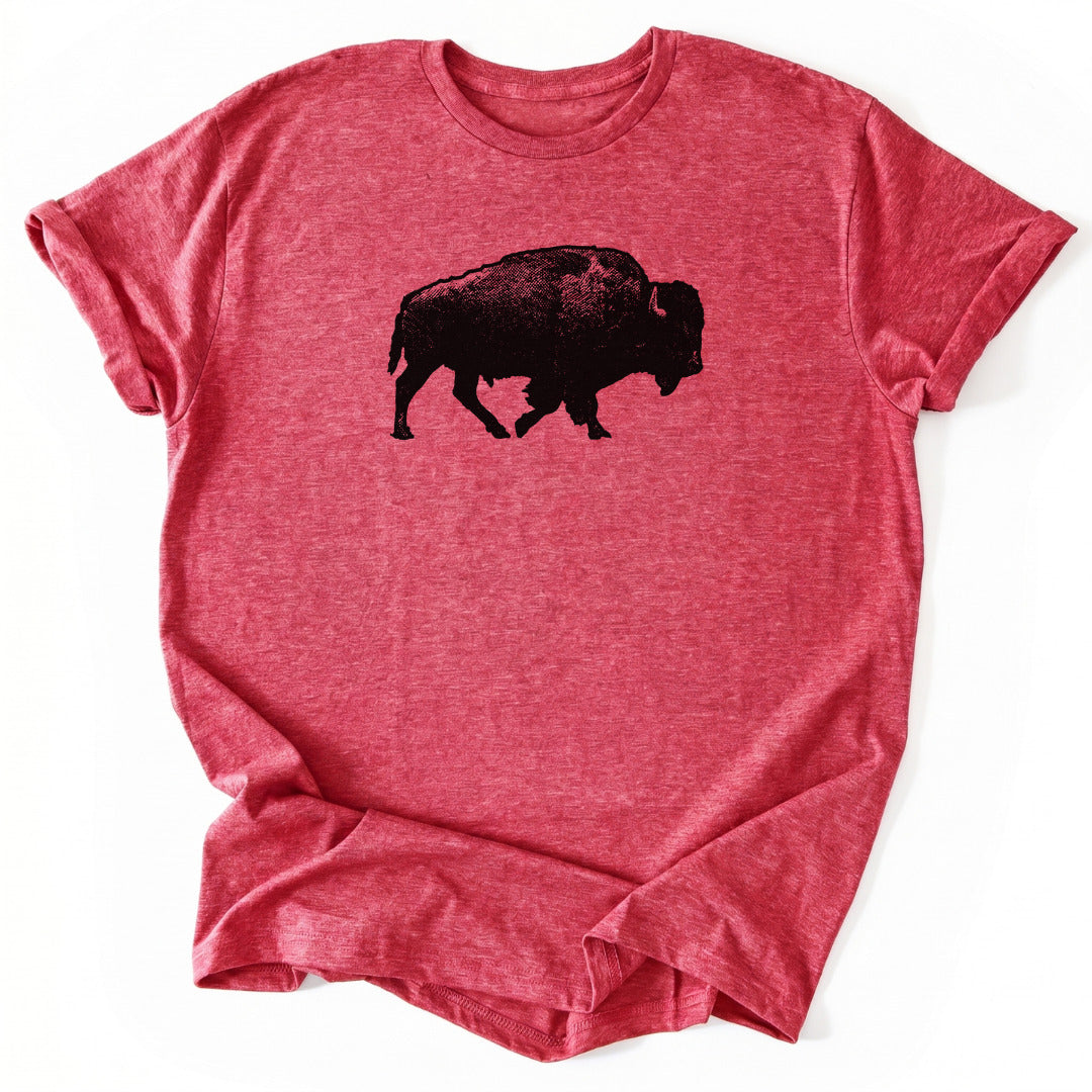 T-Shirt Heather Red / S Lone Bison T-Shirt