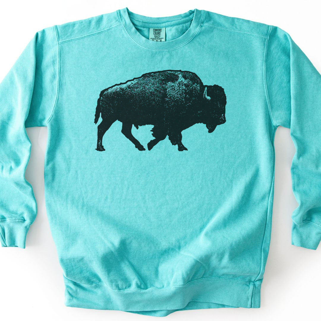 Lone Bison Premium Sweatshirt - Chalky Mint
