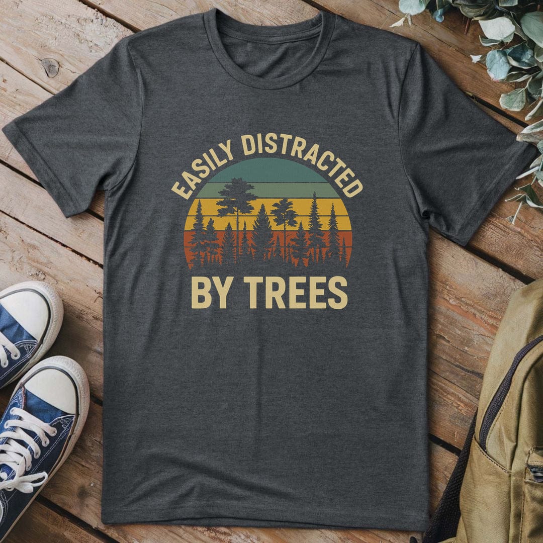 T-Shirt Dark Heather / S Easily Distracted By Trees 2 T-Shirt