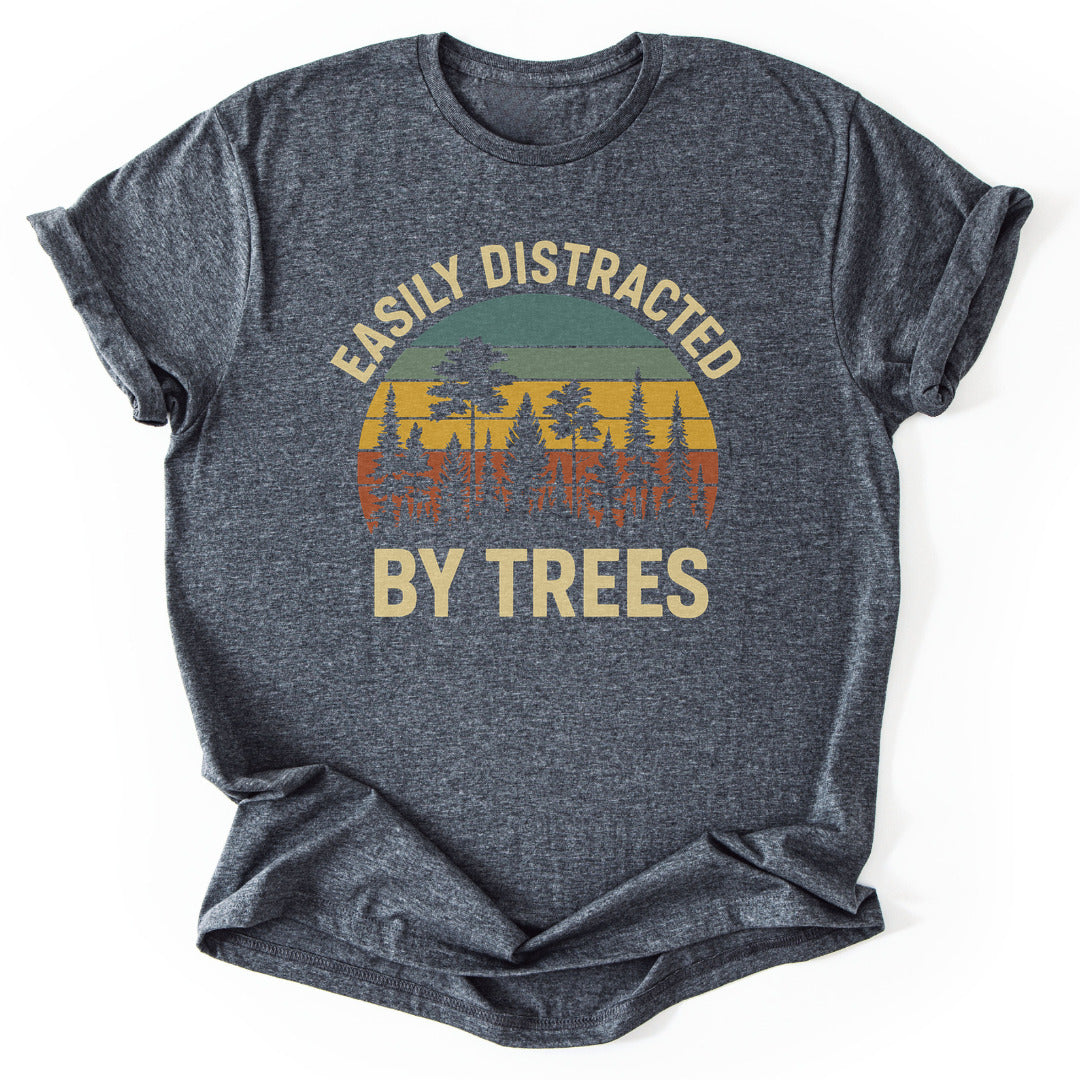 T-Shirt Dark Heather / S Easily Distracted By Trees 2 T-Shirt
