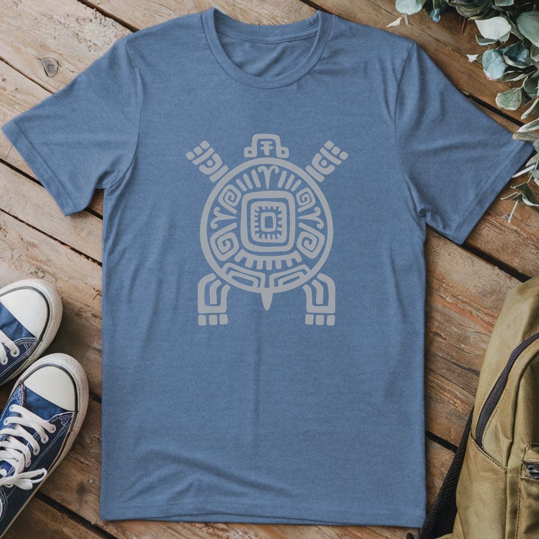 T-Shirt Heather Indigo / S Ancient Turtle Totem T-Shirt