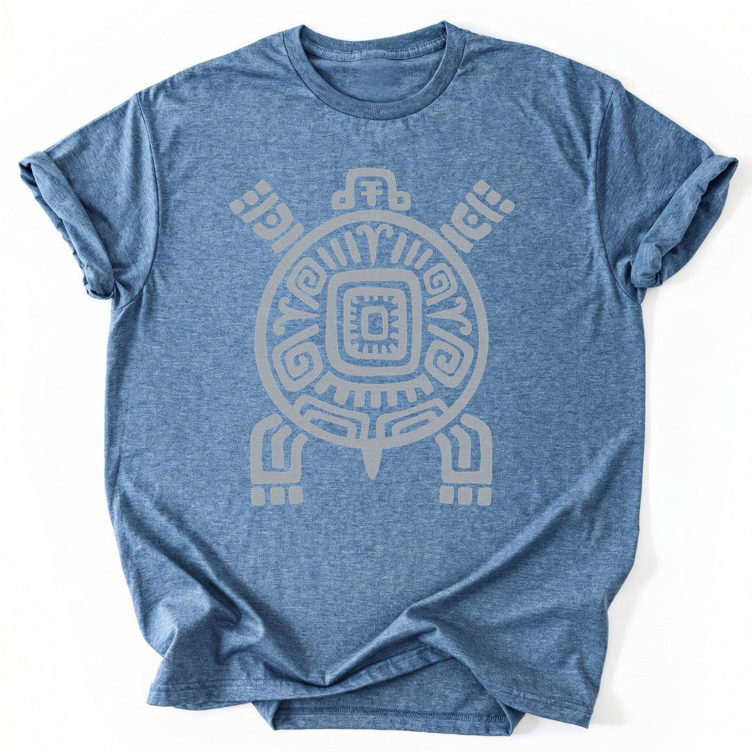 T-Shirt Heather Indigo / S Ancient Turtle Totem T-Shirt