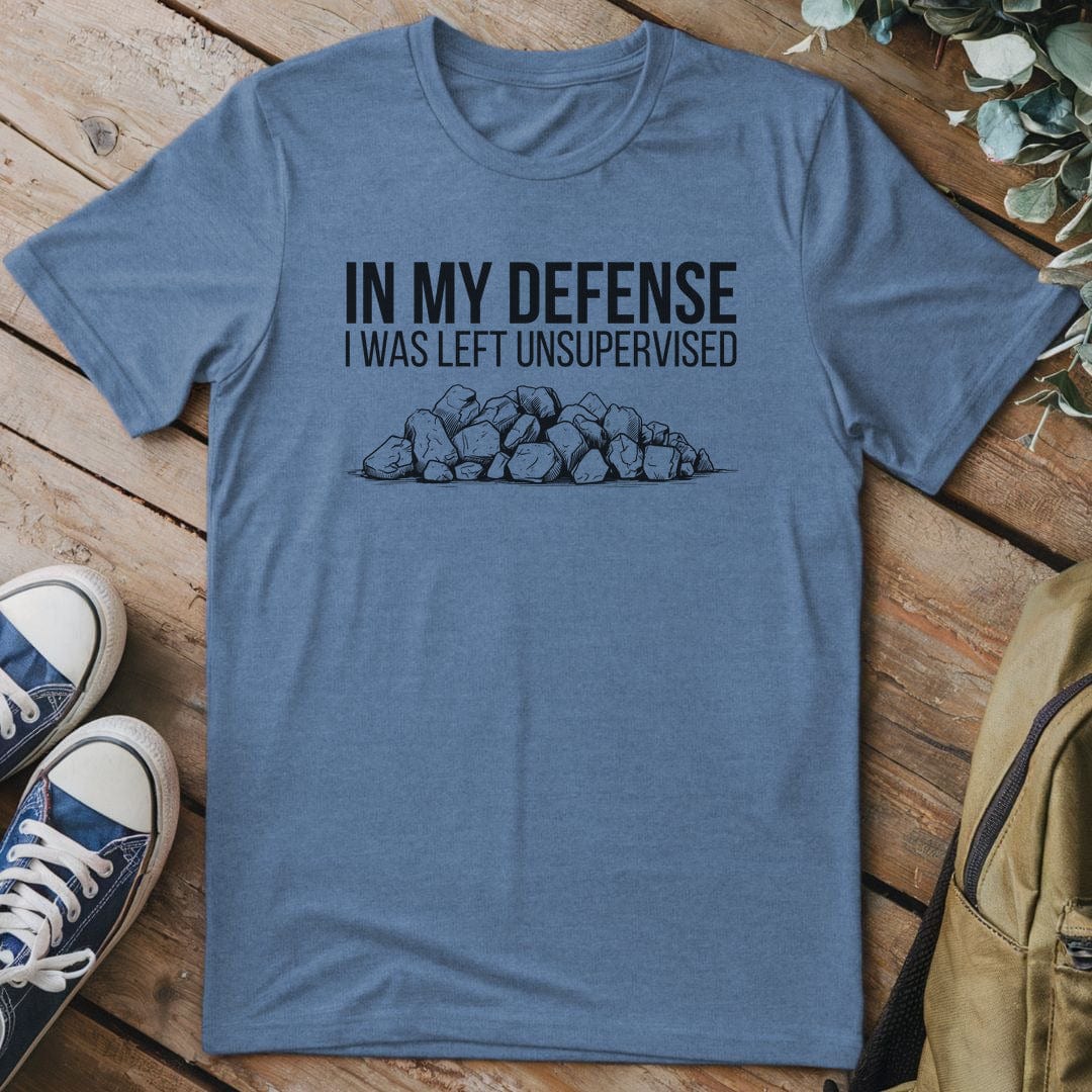 T-Shirt Heather Indigo / S In My Defense Funny T-Shirt