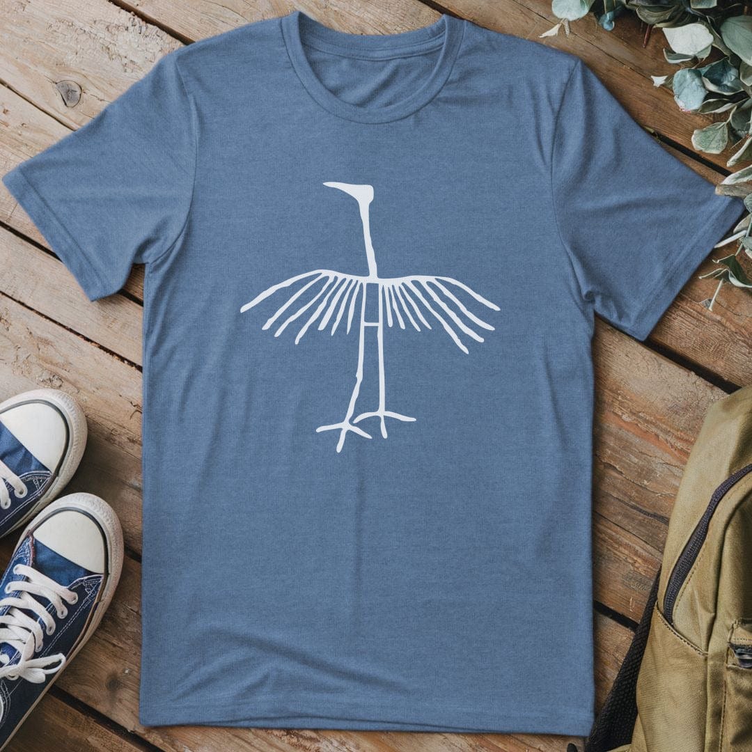 T-Shirt Heather Indigo / S Ancient Crane T-Shirt