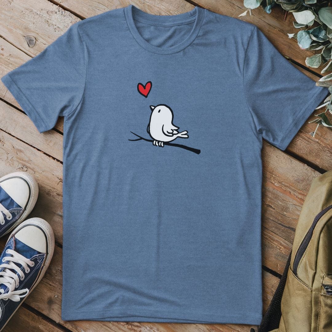 T-Shirt Heather Indigo / S Lovebird Perch T-Shirt