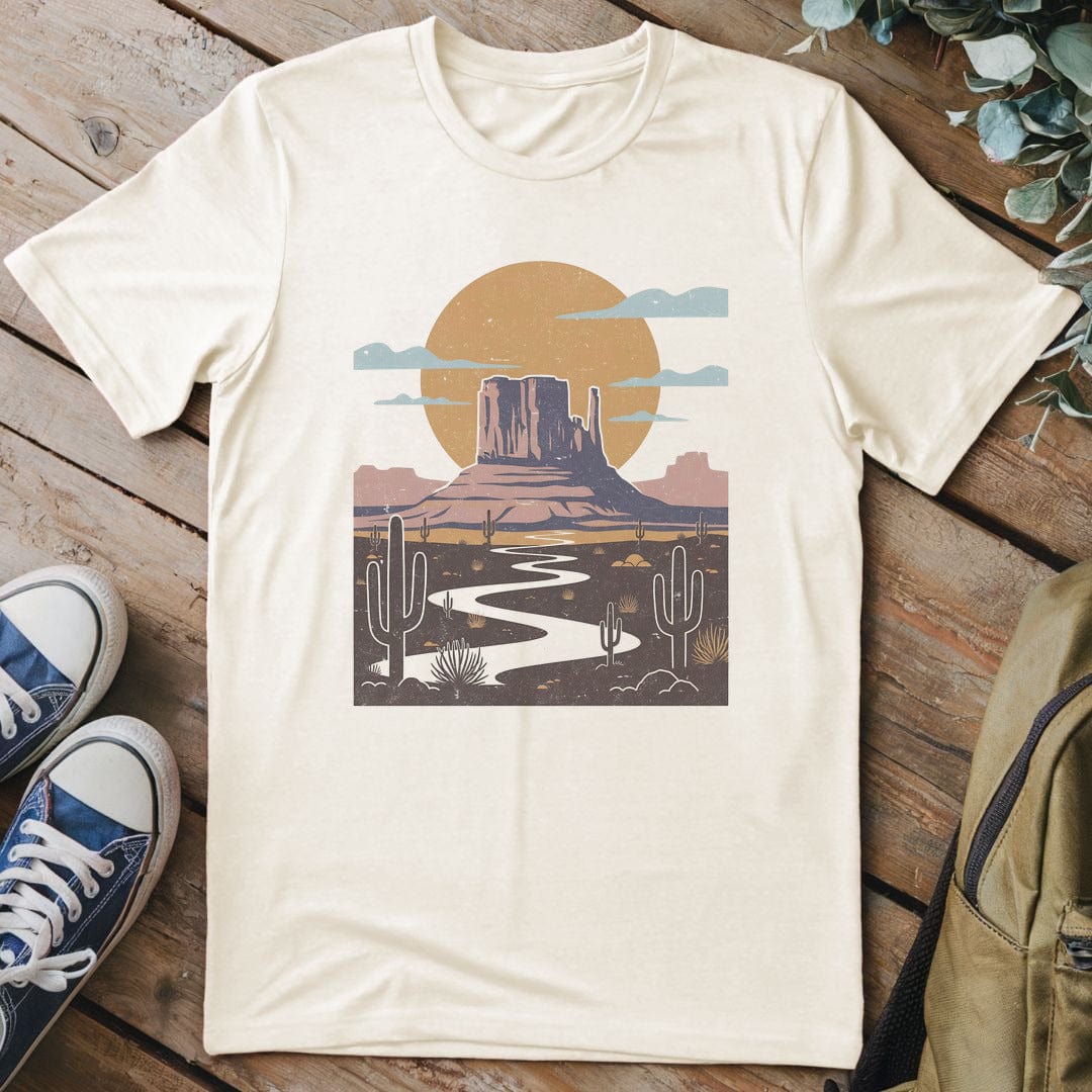 T-Shirt Natural / S Desert Sunset Wanderlust T-Shirt