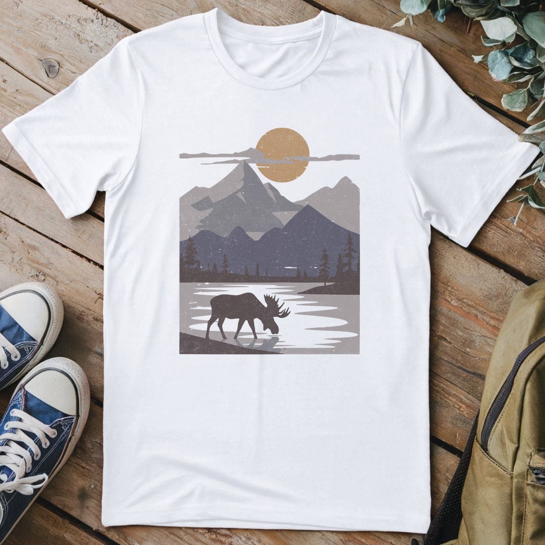 T-Shirt White / S Moose Moonlight Reflection T-Shirt