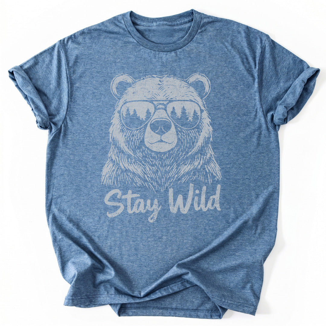 T-Shirt Heather Indigo / S Cool Bear Vibes T-Shirt