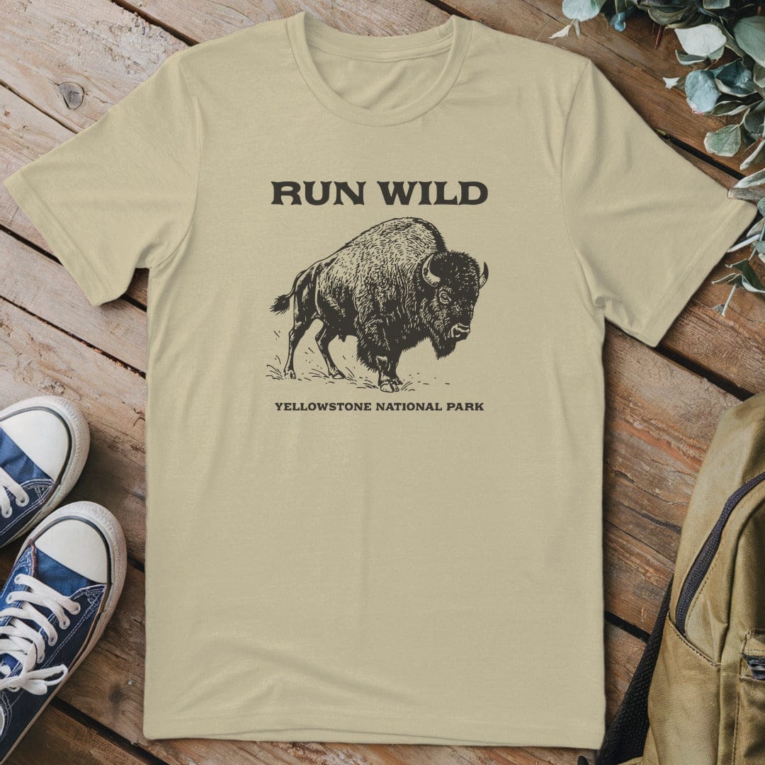 T-Shirt Sand / S Roam Free Bison T-Shirt