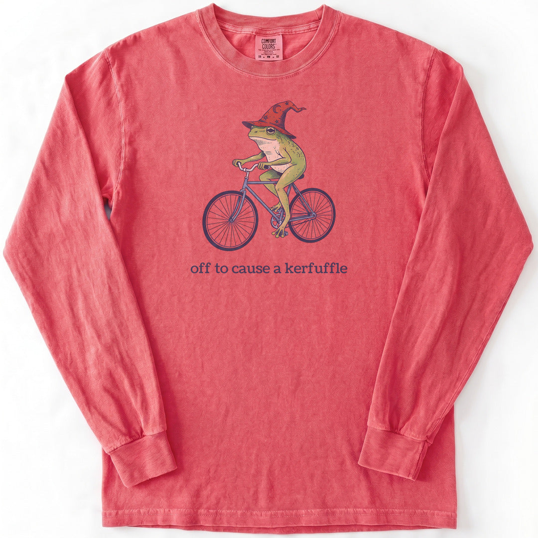 Frog Wizard Kerfuffle Premium LS - Comfort Colors garment-dyed long sleeve in Watermelon from Summit Soul