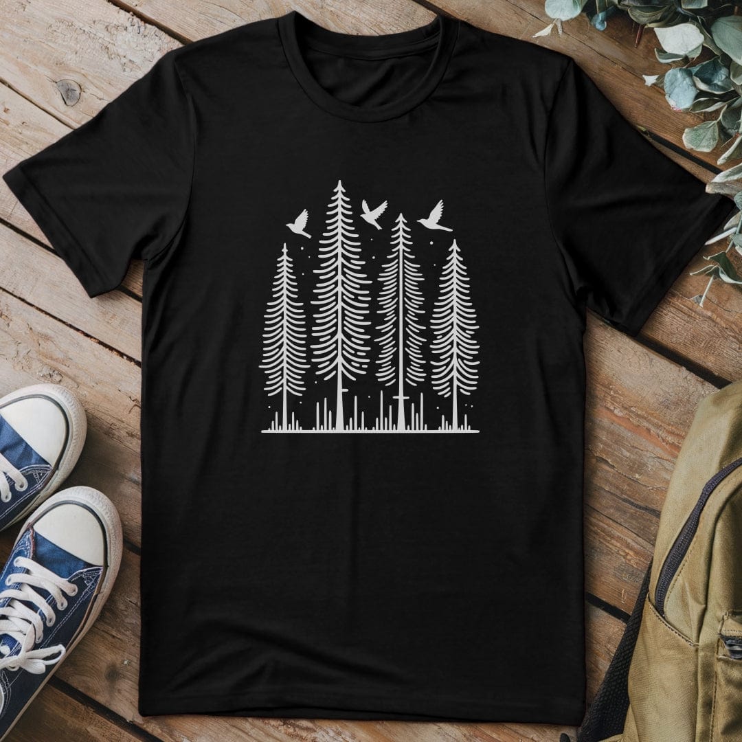 T-Shirt Black / S Pine Trees T-Shirt