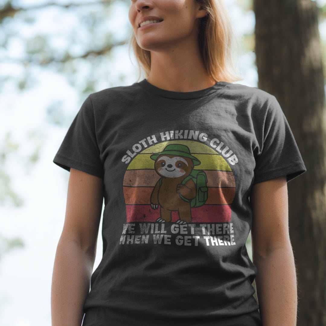 T-Shirt Sloth Hiking Club Retro 2 Funny T-Shirt