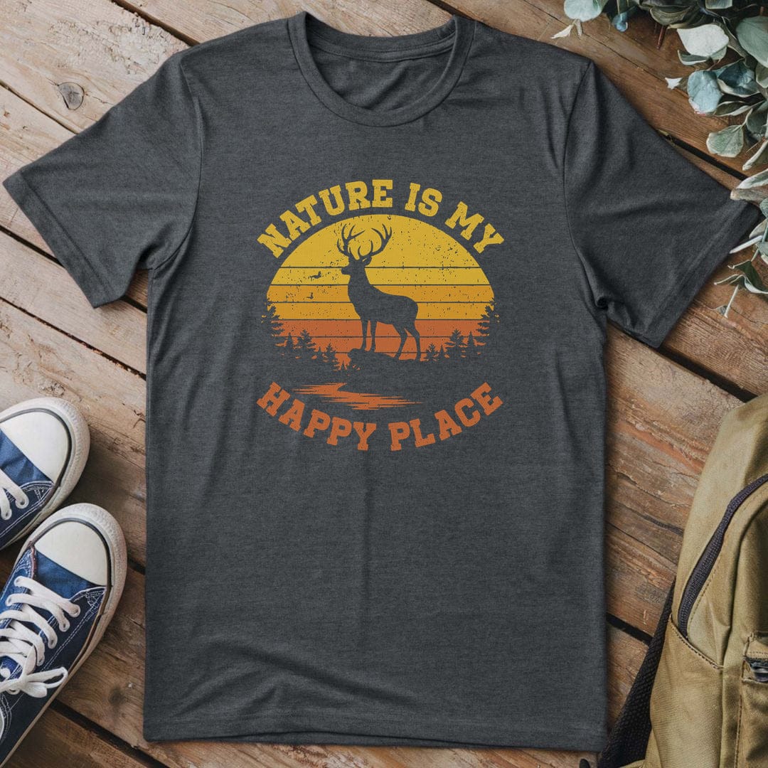 T-Shirt Dark Heather / S Sunset Serenity Deer T-Shirt