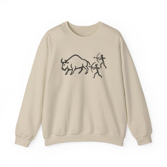 Sweatshirt Sand / S Bison Hunt Carving Sweatshirt