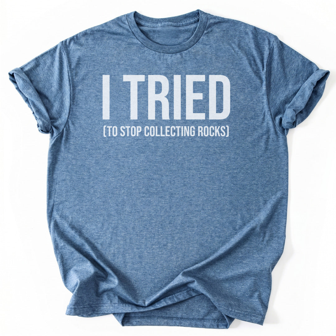 T-Shirt Heather Indigo / S I Tried To Stop T-Shirt