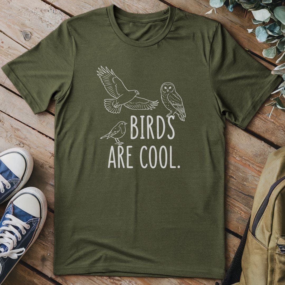 T-Shirt Military Green / S Birds Are Cool T-Shirt