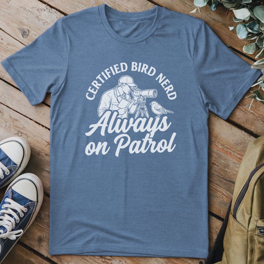 T-Shirt Heather Indigo / S Certified Bird Nerd T-Shirt