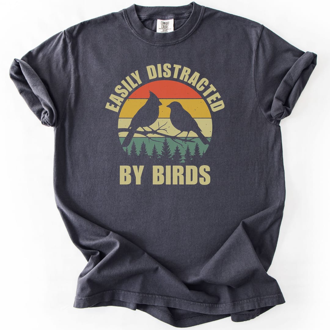 T-Shirt Graphite / S Birds Are Distracting Premium