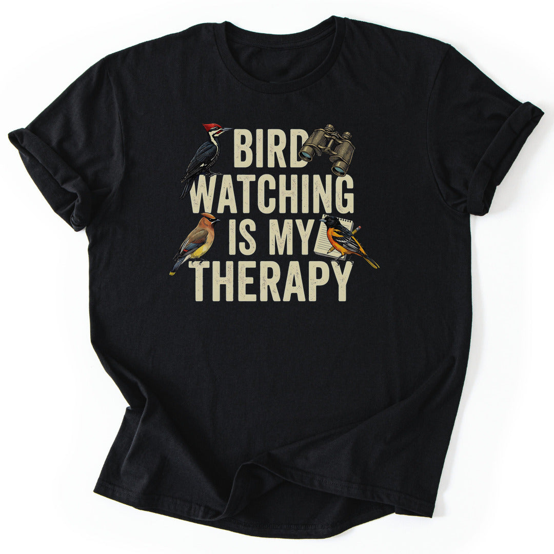 T-Shirt Black / S Bird Watching Therapy T-Shirt