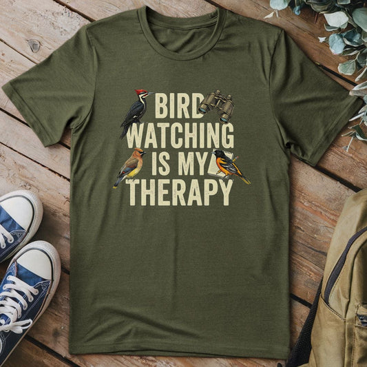 T-Shirt Military Green / S Bird Watching Therapy T-Shirt
