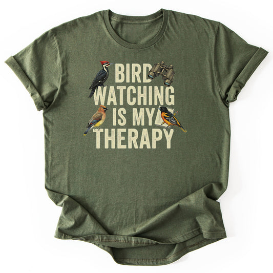 T-Shirt Military Green / S Bird Watching Therapy T-Shirt