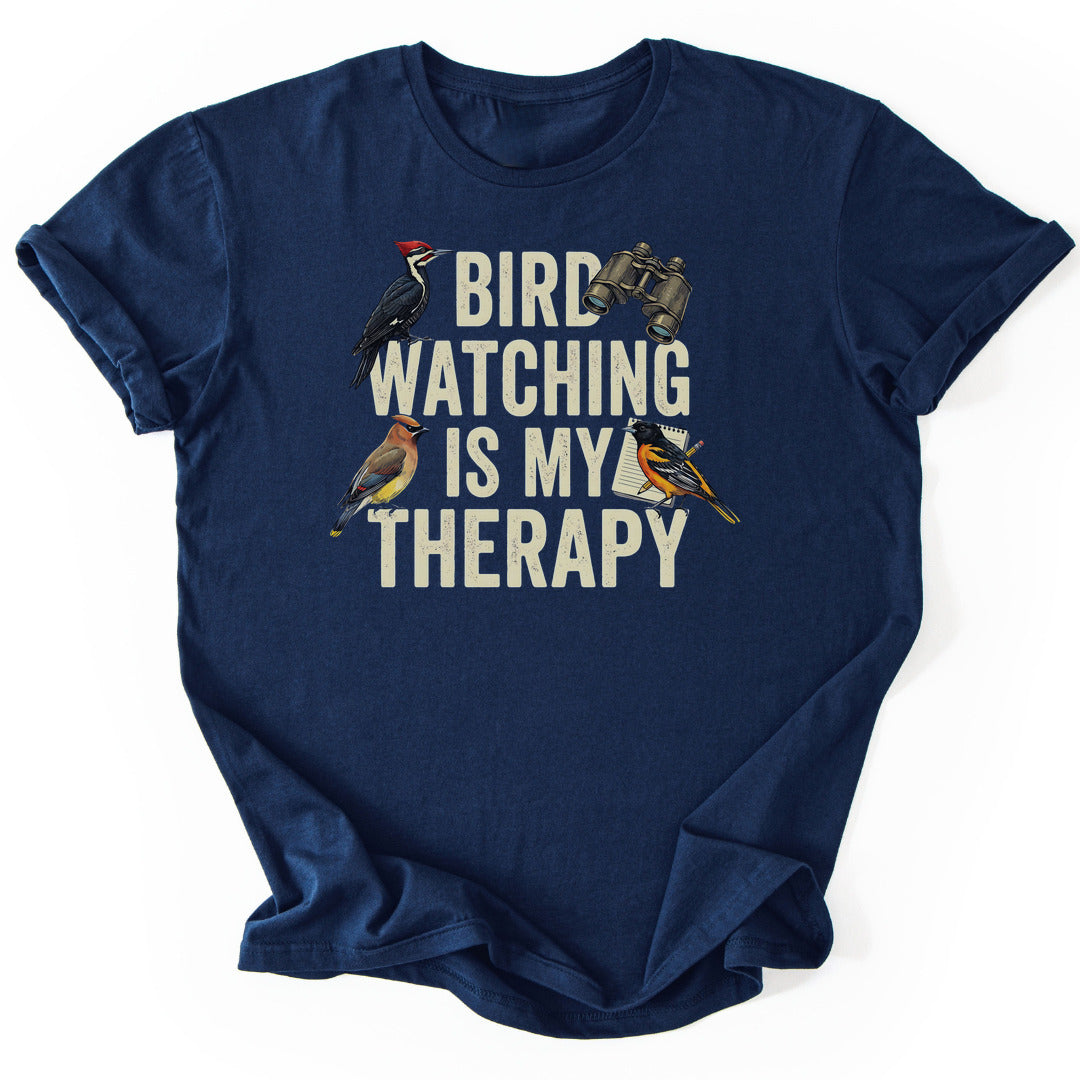 T-Shirt Navy / S Bird Watching Therapy T-Shirt