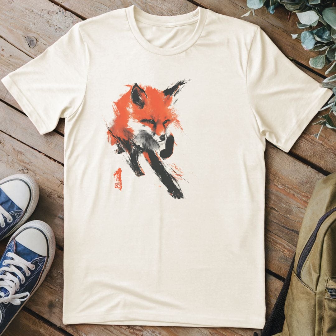 T-Shirt Natural / S Fiery Fox Whirl