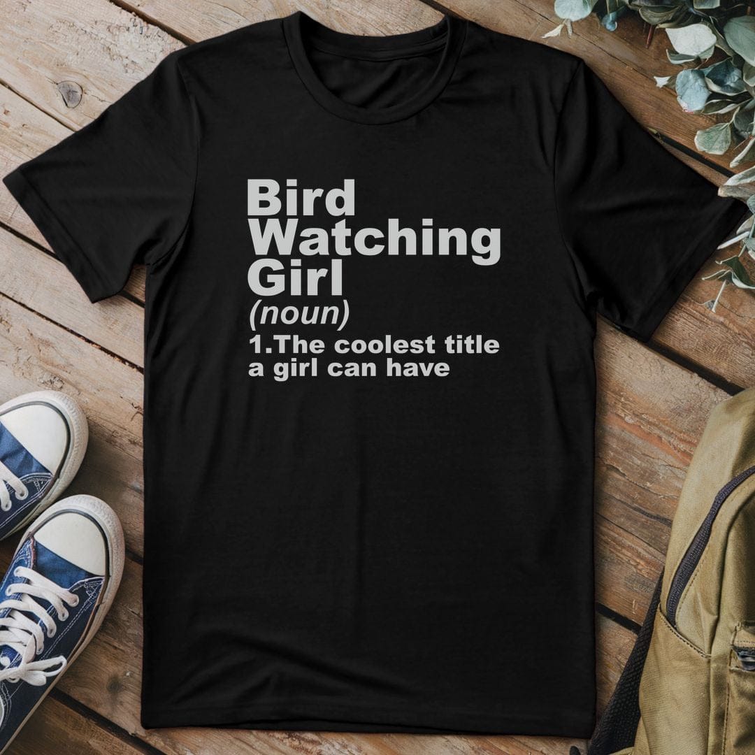 T-Shirt Black / S Bird Watching Girl