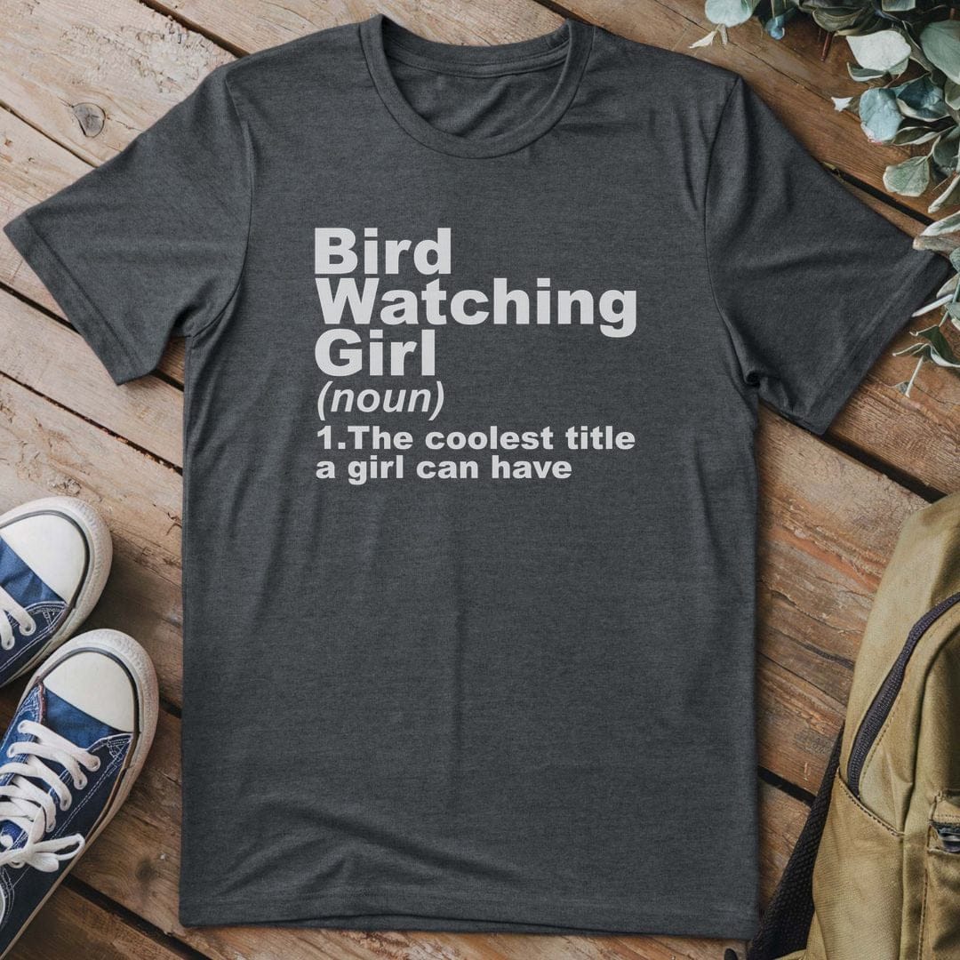 T-Shirt Dark Heather / S Bird Watching Girl