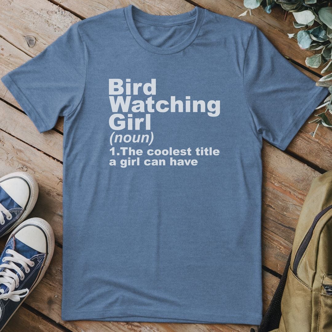 T-Shirt Heather Indigo / S Bird Watching Girl
