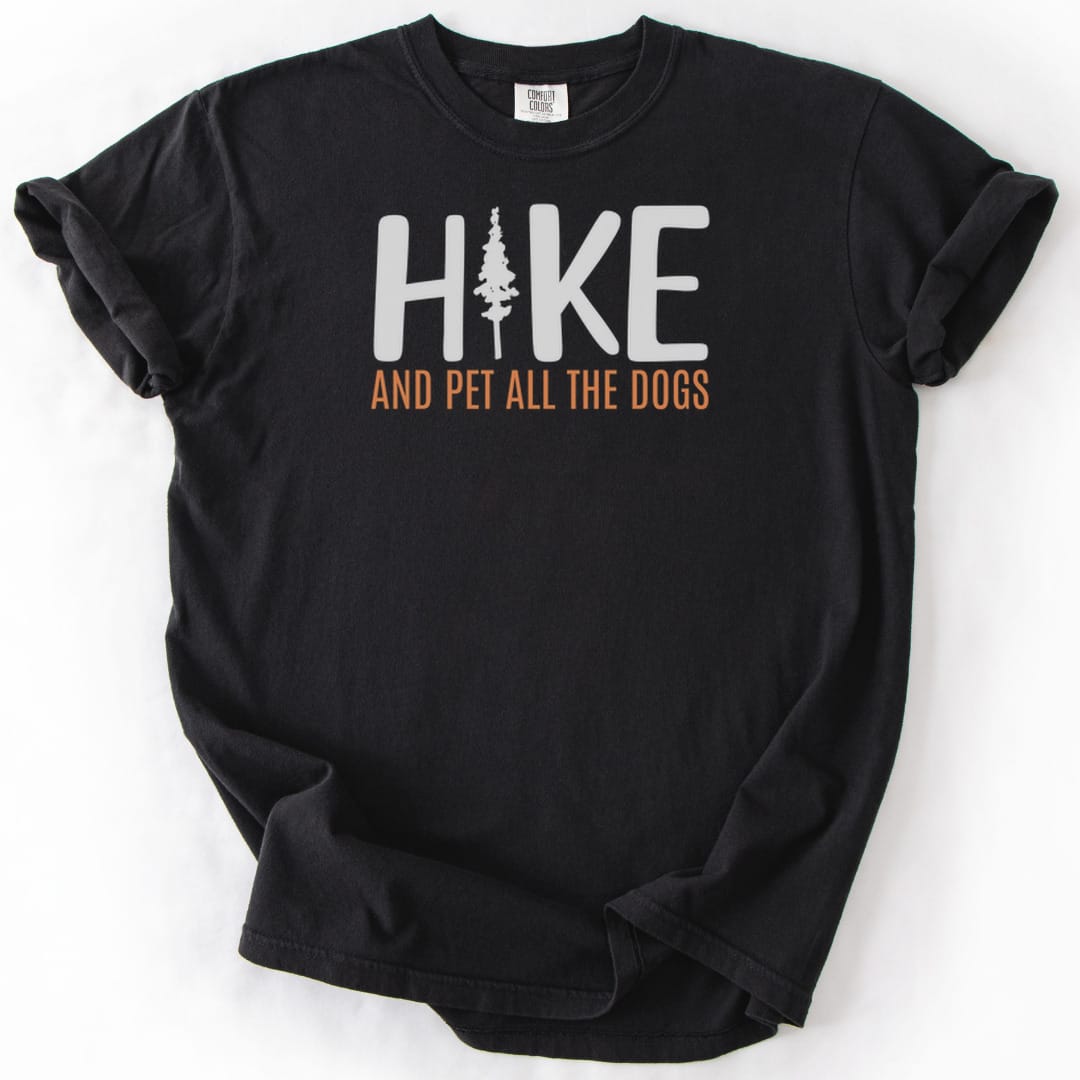 T-Shirt Black / S Hike And Pet All The Dogs Premium