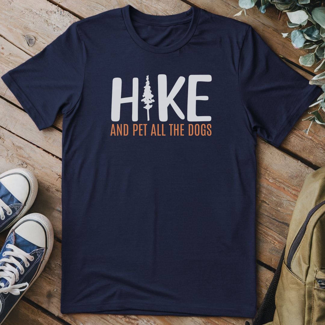 T-Shirt Navy / S Hike And Pet All The Dogs