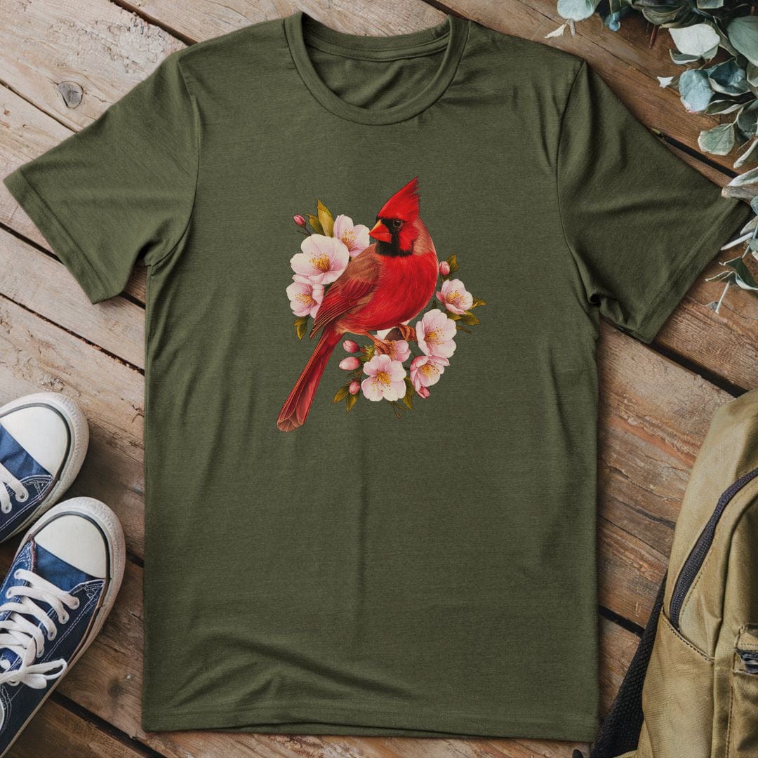 T-Shirt Military Green / S Cardinal Blossom Symphony
