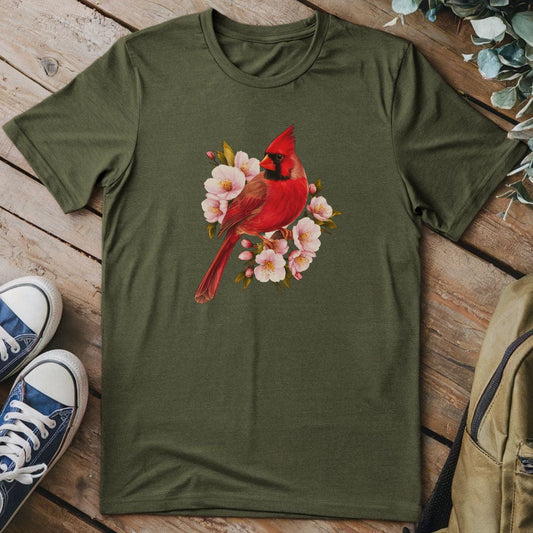 T-Shirt Military Green / S Cardinal Blossom Symphony