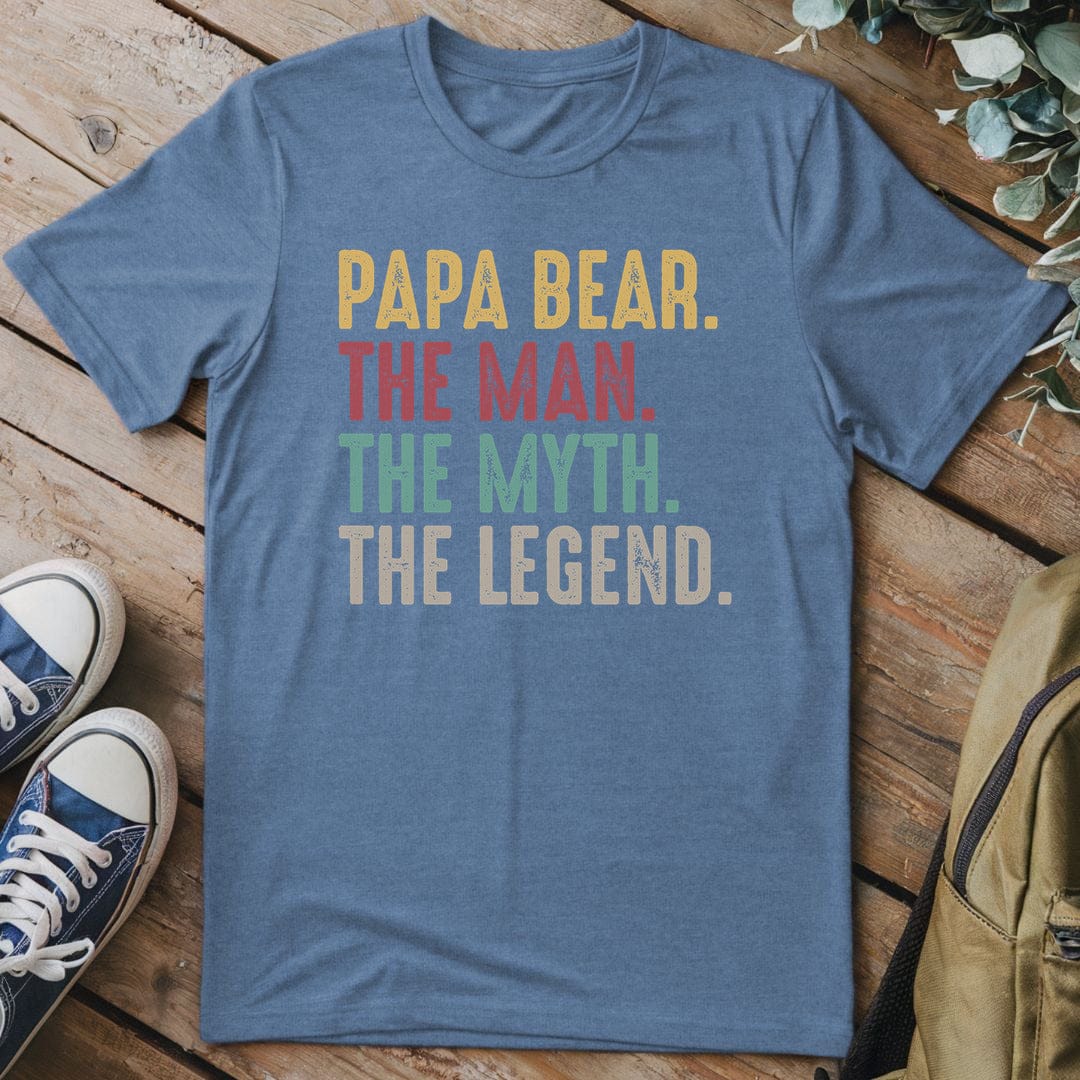 T-Shirt Heather Indigo / S Papa Bear Chronicles