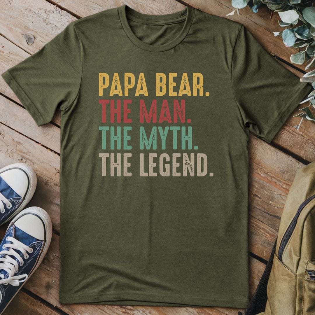 T-Shirt Military Green / S Papa Bear Chronicles