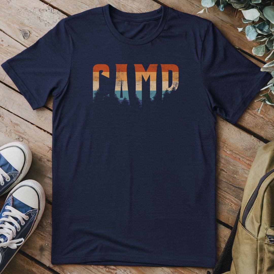T-Shirt Navy / S Sunset Campfire Escape