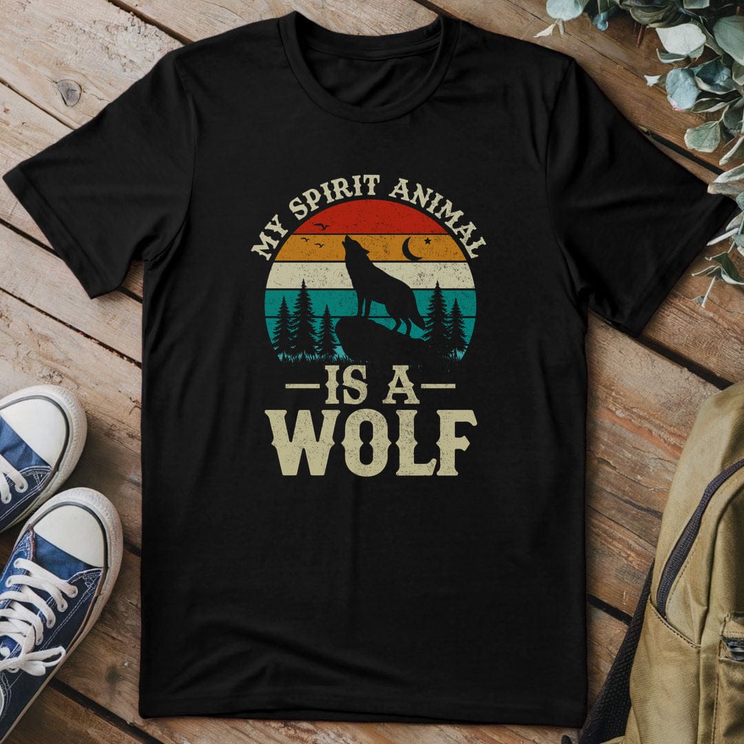 T-Shirt Black / S Spirit Animal Wolf